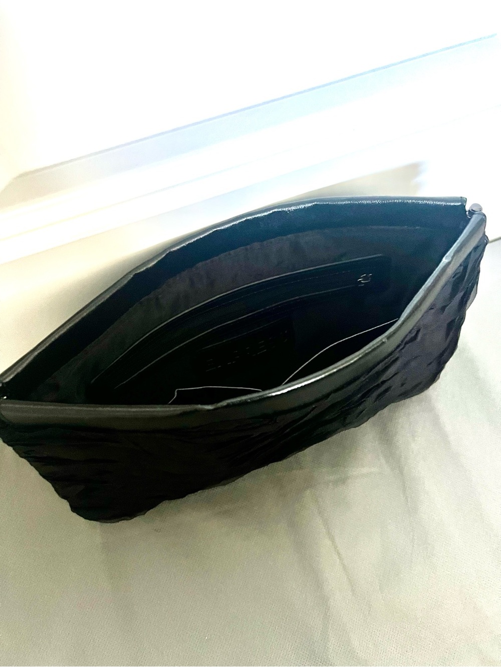 Express Dressy Black Ruffle Clutch - Picture 12 of 13